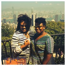 High atop Hong Kong's Victoria Peak with my sis. We also decided to bring a lil Rachel, Tracy, Kate, Tory, Gucci and Givenchy.